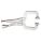 LOCKING C-CLAMP, SWIVEL, 2 IN MAX JAW OPENING, 1 1/8 IN THROAT D, 500 LB CLAMPING FOR CE