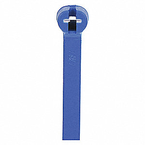 CABLE TIE, 14 IN L, 3½ IN MAX BUNDLE, 0.27 IN W, BLUE, 50 PK
