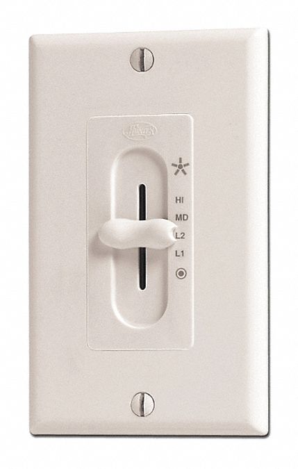 HUNTER Fan Control Wall Switch, For Use With Hunter Ceiling Fans, White