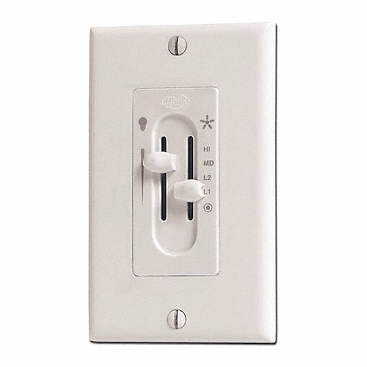Hunter Fan Control Wall Switch White, Does A Ceiling Fan With Remote Need Wall Switch Plates
