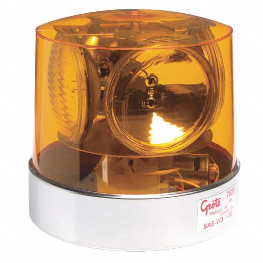 GROTE Compact Strobe Light, Amber, Rotating 2FDL576203 Grainger