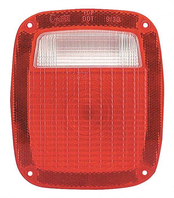 GROTE Square Replacement Lens, Red, Acrylic 2FDV591302 Grainger