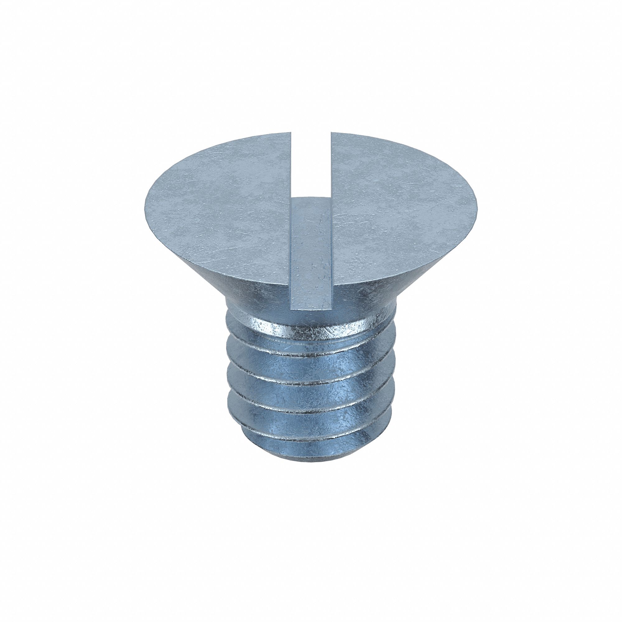 Machine Screw: #8-32 Thread Size, 1/4 in Lg, Steel, Zinc-Plated, Flat, Slotted, 100 PK