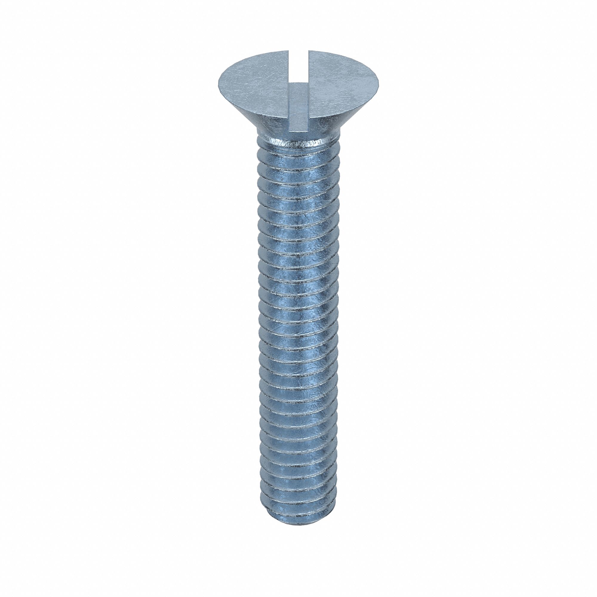 MACHINE SCREW, #8-32 THREAD, 1 IN L, STEEL, ZINC PLATED, FLAT, SLOTTED, ASME B18.6.3, 100 PK