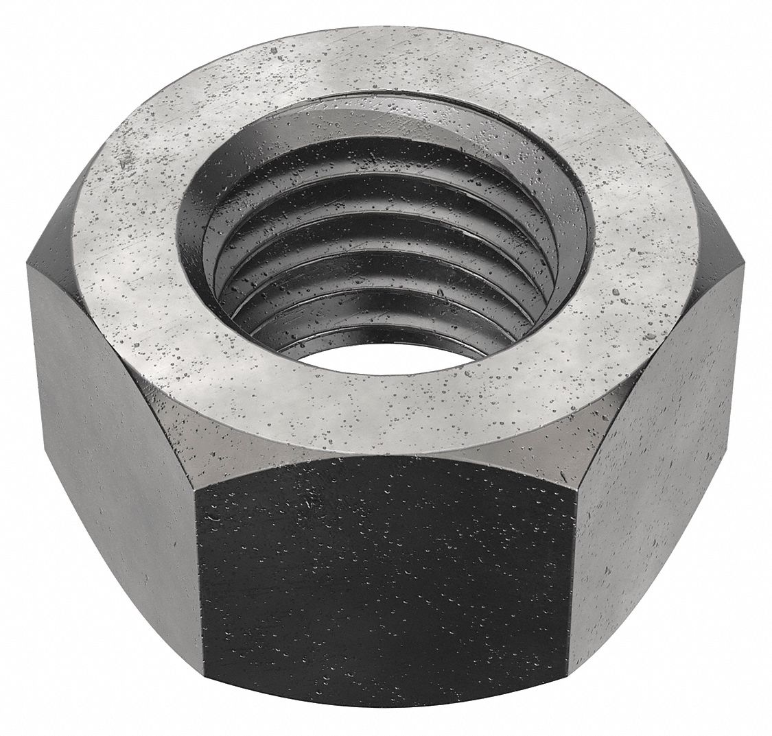 Hex Nut: Std Hex, 3/4"-10 Thread, 1 7/64 in Hex Wd, 41/64 in Hex Ht, Steel, Grade 2, Plain, 20 PK