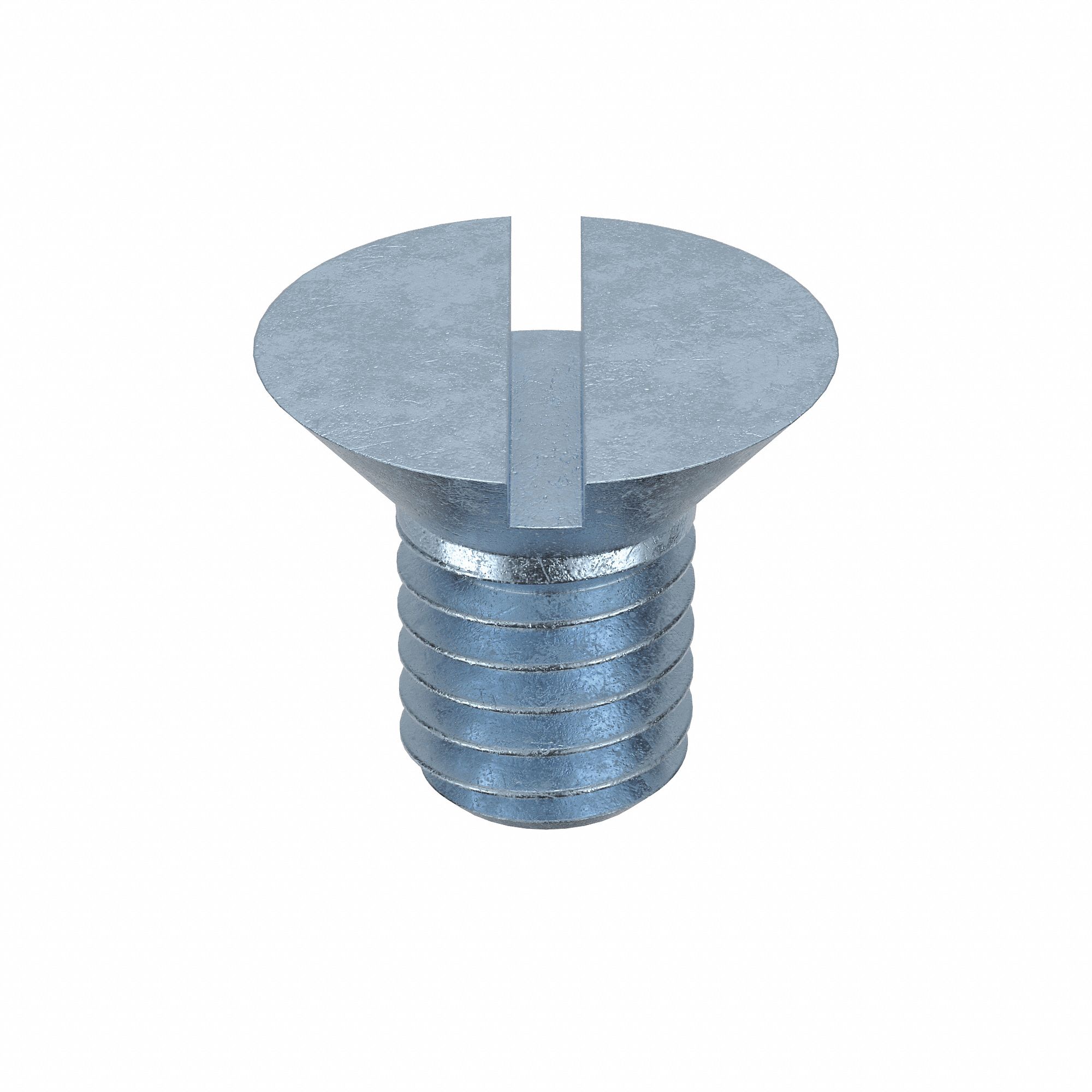 Machine Screws: #10-32 Thread Size, 5/16 in Lg, Steel, Zinc-Plated, Flat, Slotted, 100 PK