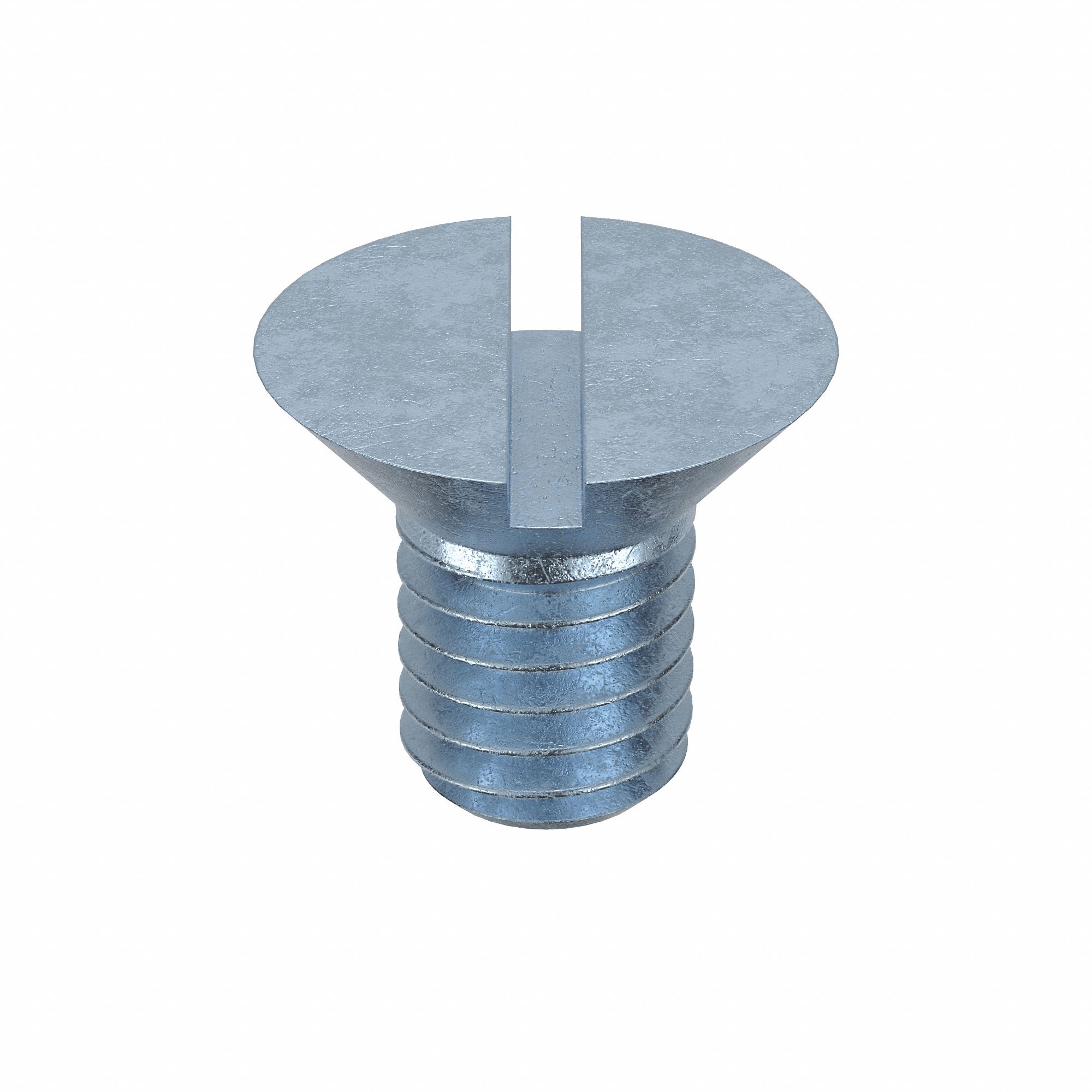 Machine Screws: #10-32 Thread Size, 3/8 in Lg, Steel, Zinc-Plated, Flat, Slotted, 100 PK