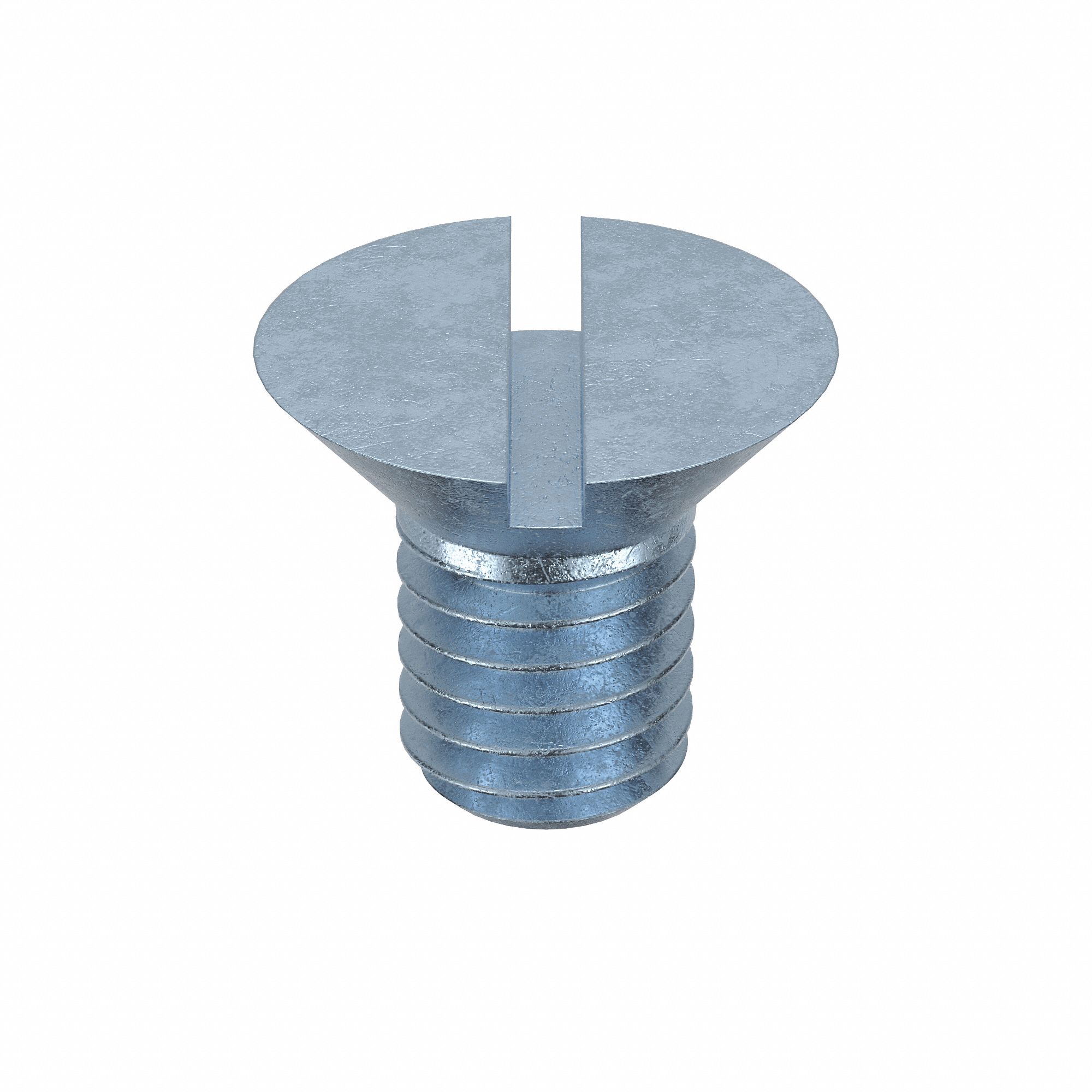 Machine Screws: #10-32 Thread Size, 7/8 in Lg, Steel, Zinc-Plated, Flat, Slotted, 100 PK