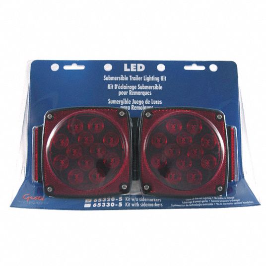 GROTE Permanent Trailer Lighting Kit, 4 ft, 25 ft Wire Length, Wire Harness Connection, LED