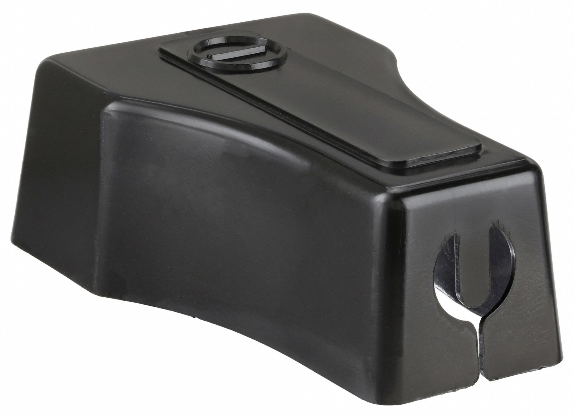 STRAIGHT CLAMP TERMINAL PROTECTOR, 1 TO 2 AWG, BLACK, SNAP-ON, PVC