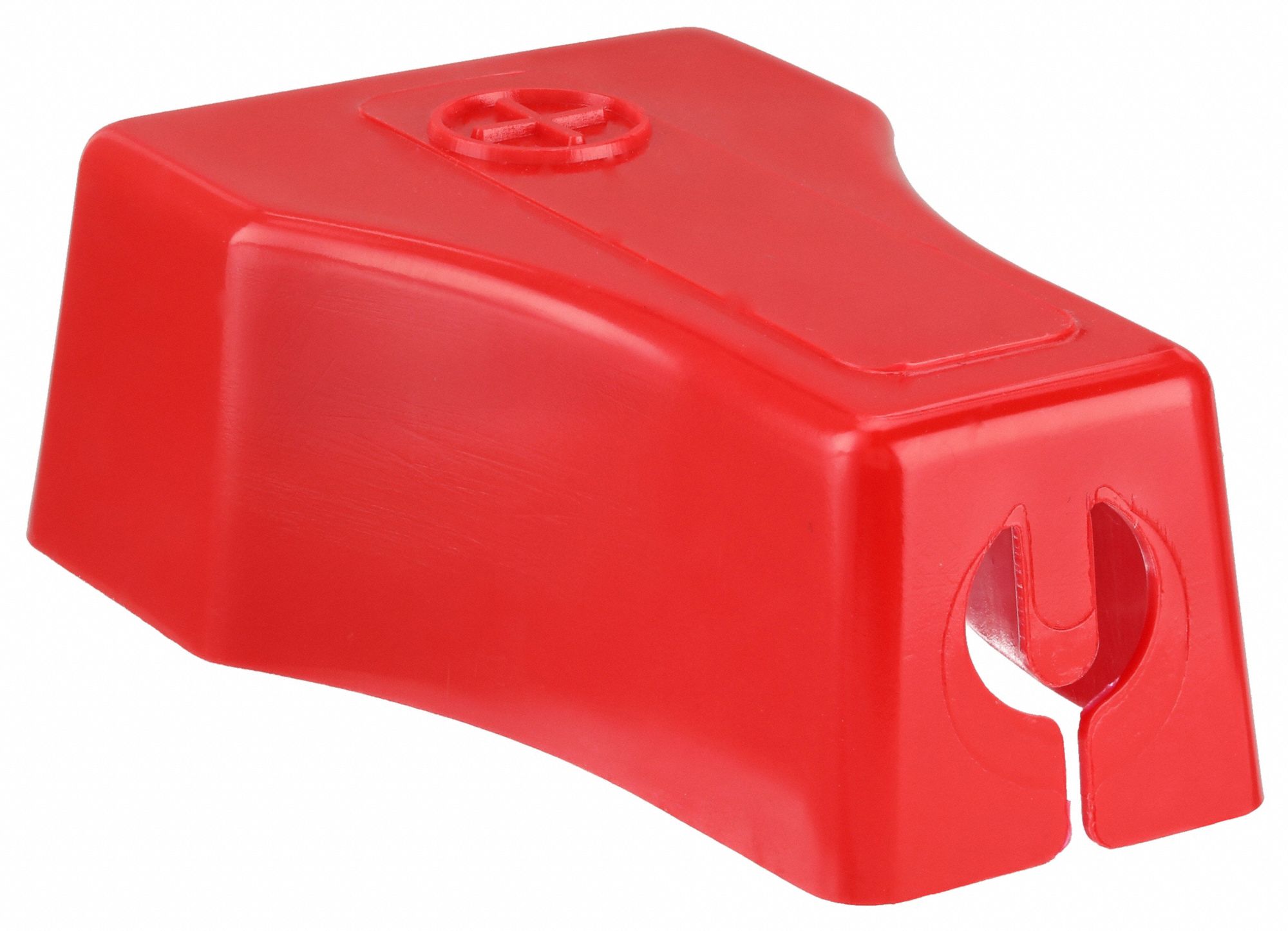 STRAIGHT CLAMP TERMINAL PROTECTOR, 1 TO 2 AWG, RED, SNAP-ON, PVC