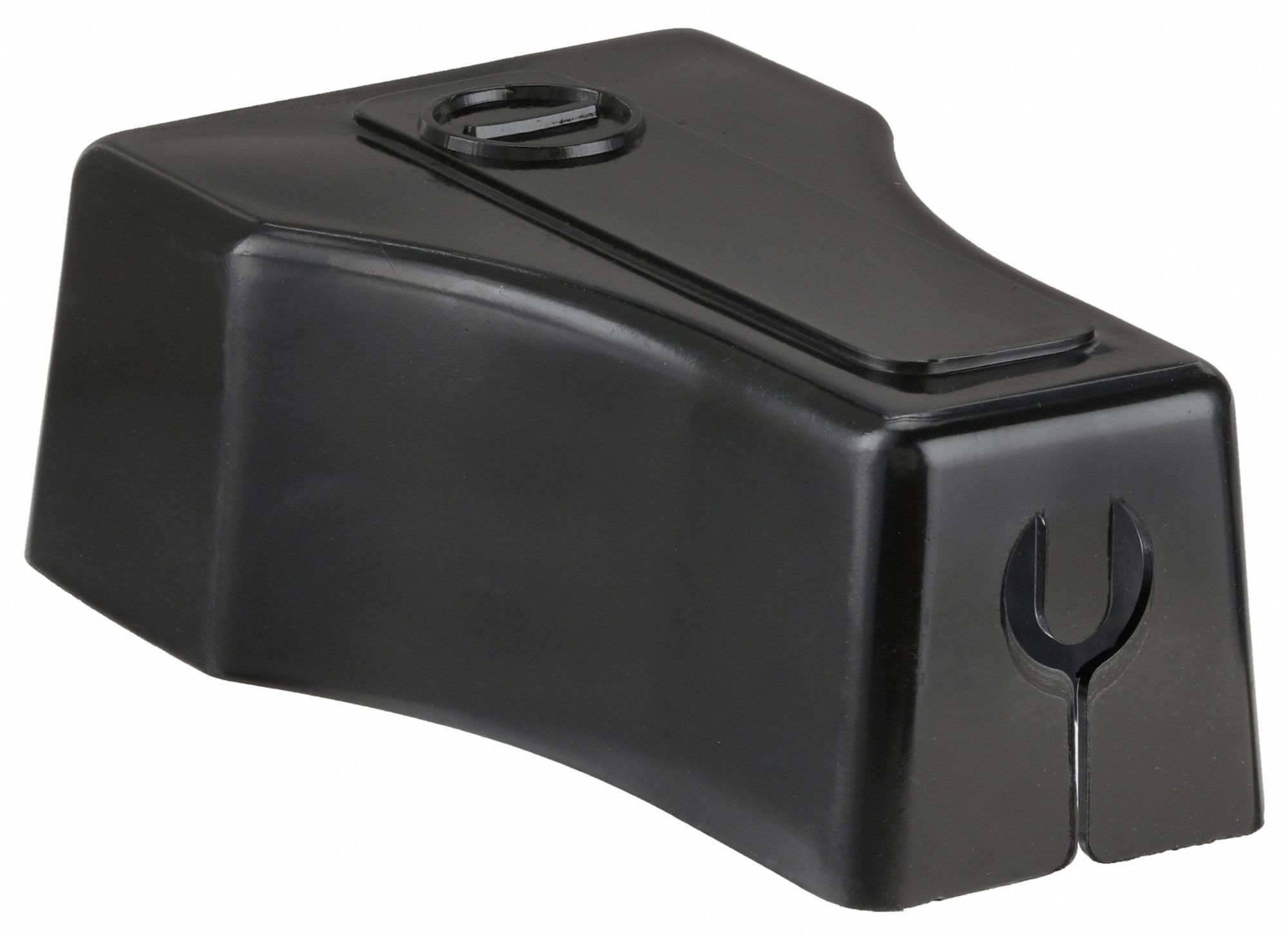 STRAIGHT CLAMP TERMINAL PROTECTOR, 6 TO 4 AWG, BLACK, SNAP-ON, PVC