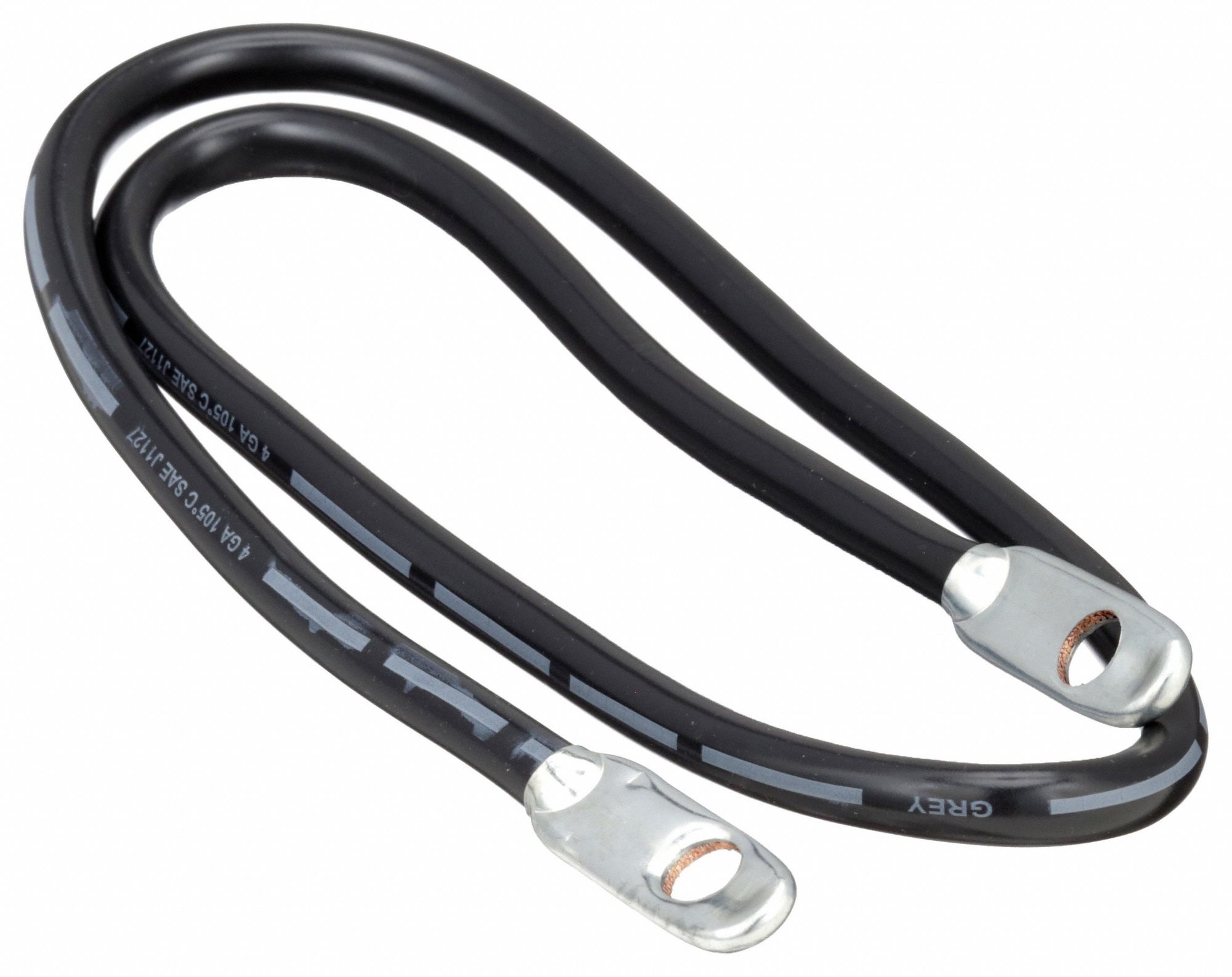 Switch to Starter Cable: Switch to Start Cable, 4 ga Wire Size, 36 in Overall Lg, Black, 60VDC