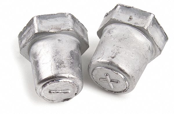 CONNECTOR CONVERSION, STRAIGHT, TOP POST, NEGATIVE/POSITIVE, DIE CAST STEEL/LEAD, 2 PK