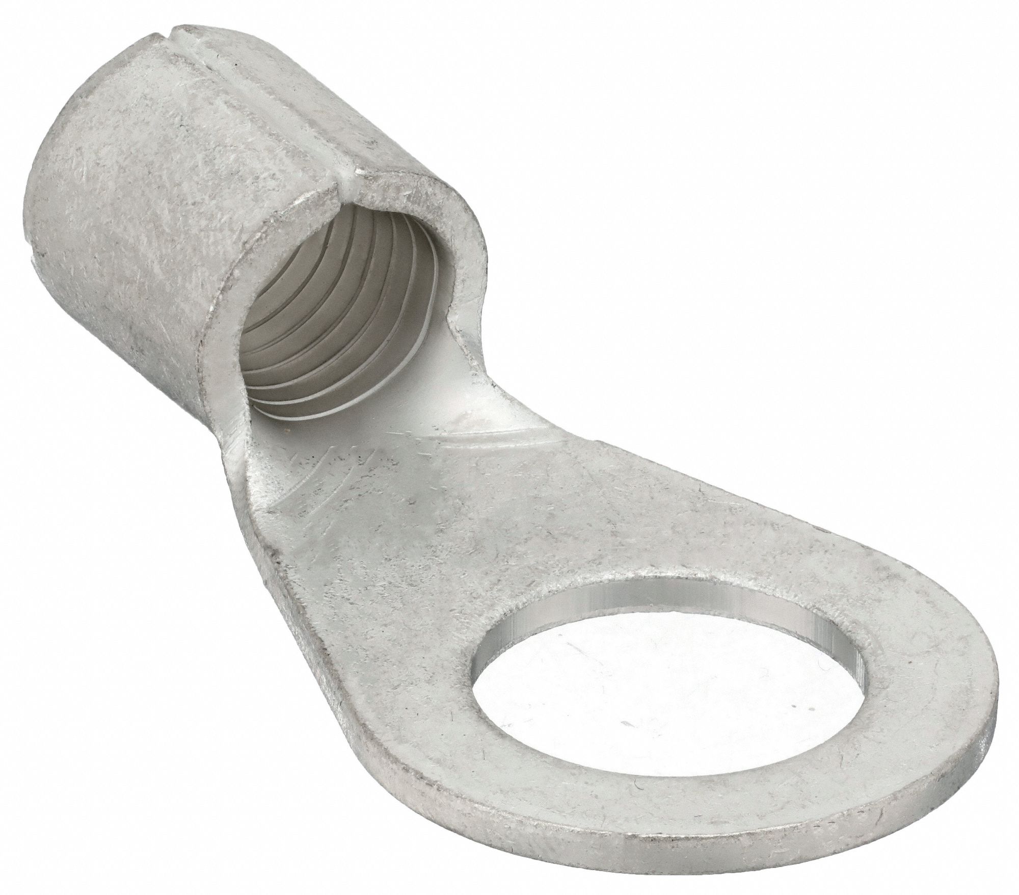 LUG, BRAZED SEAM LUGS, CRIMP/SOLDER, TIN PLATED COPPER, 4 GA, 1/2 IN STUD SIZE, STRAIGHT RING