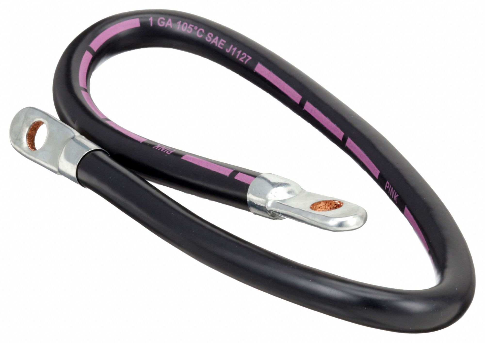 Switch to Starter Cable: Switch to Start Cable, 1 ga Wire Size, 24 in Overall Lg, Black, 60VDC