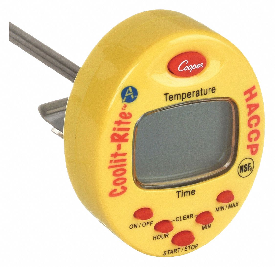 COOPER ATKINS, Stem Thermometer, 4° to 302°F, Digital Food Service Thermometer 2FGK7TTM410