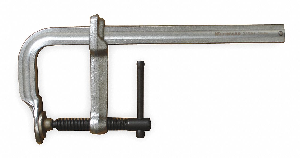 WESTWARD L Clamp,12 in Max. Jaw Opening (In.),2,600 lb Nominal Clamping