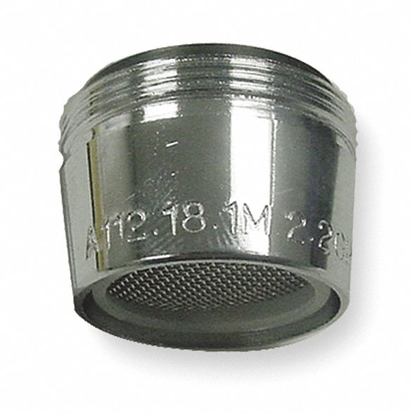 Outlet: 2.2 gpm Flow Rate, Aerated Flow Outlet, Metal, Chrome Finish, Dual, 6 PK