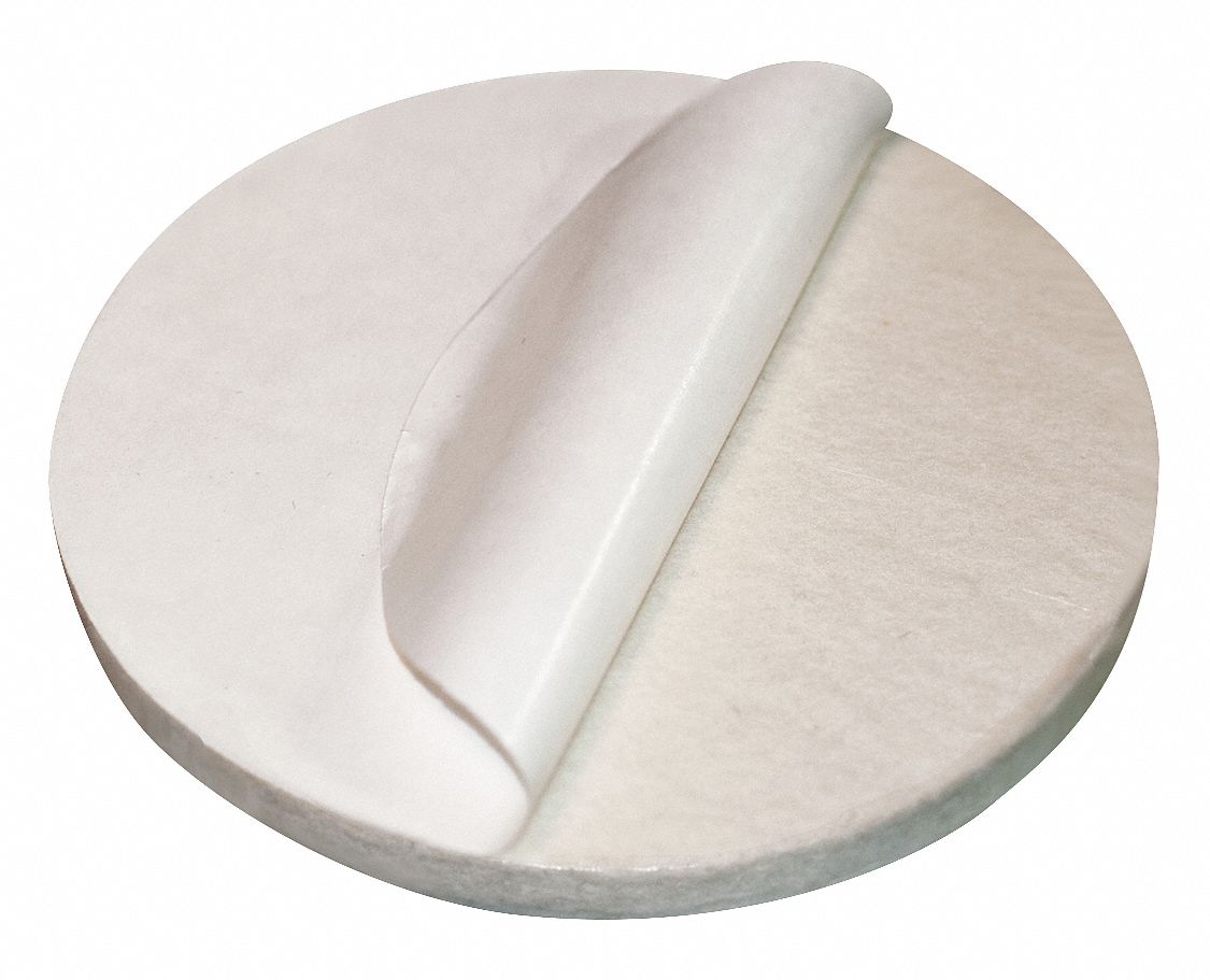 GRAINGER APPROVED Felt Disc, Adhesive Backing Type, 8 in Diameter