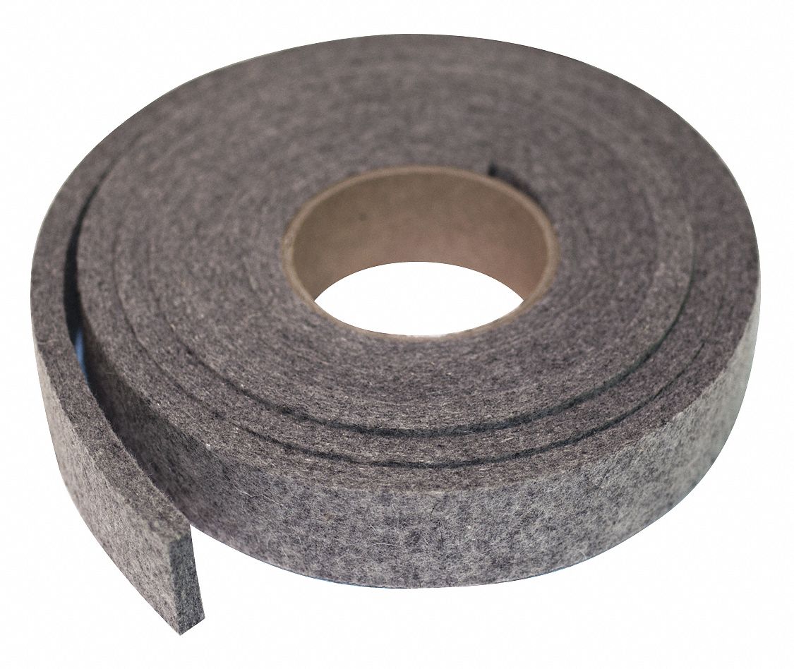 GRAINGER APPROVED Wool Felt Strip 2 in W x 5 ft L, 1/4 in Thick, F13