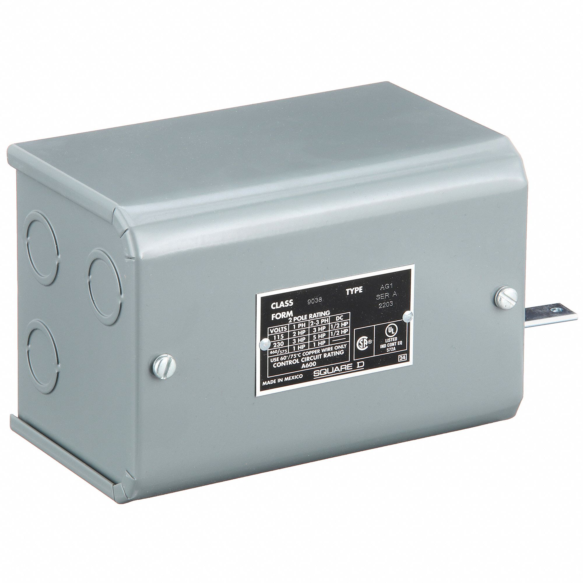 SQUARE D, 10 A Amps, DPST, Alternator Open Liquid Level Switch -  2FJ01|9038AG1 - Grainger