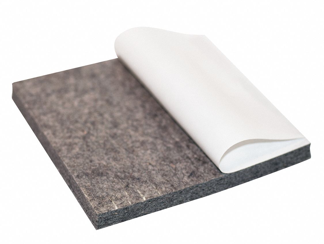 GRAINGER APPROVED Wool Felt Sheet 12 in W x 12 in L, 3/8 in Thick, F13