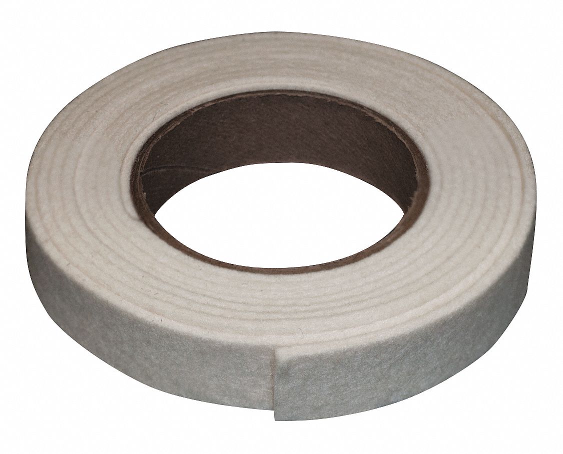 GRAINGER APPROVED Wool Felt Strip 1/2 in W x 5 ft L, 3/16 in Thick, F5