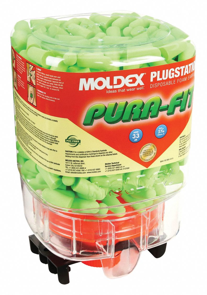 MOLDEX Bullet Ear Plug Dispensing System, 33 dB Noise Reduction Rating