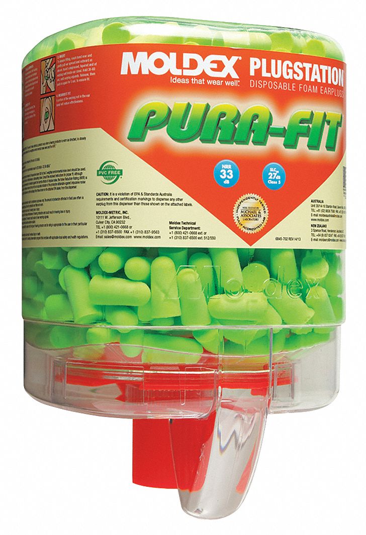 MOLDEX Bullet Ear Plug Dispensing System, 33 dB Noise Reduction Rating