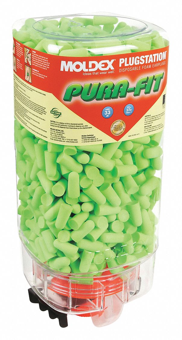 DISTRIBUTEUR DE BOUCHONS D'OREILLE, JETABLES, MOUSSE, M, BALLE, 33 DB, SANS FIL, ENROULABLES, CSA