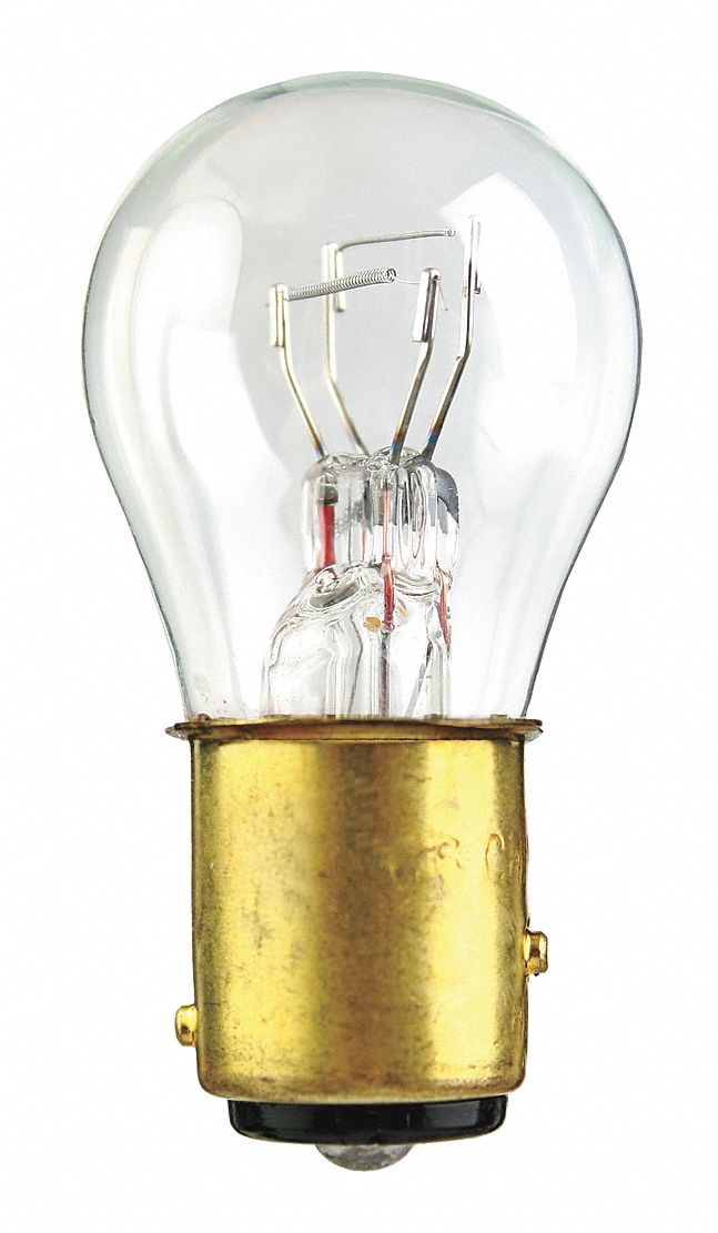 INCANDESCENT BULB, DOUBLE CONTACT INDEX (BAY15D), (S) SIGN, S8, 2357, 14V AC, 10 PK