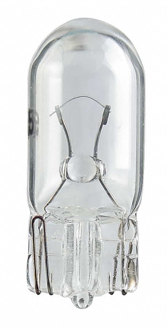 INCANDESCENT BULB, GLASS WEDGE (W2.1X9.5D), (T) TUBULAR, T3¼, 161, 14V AC, 10 PK