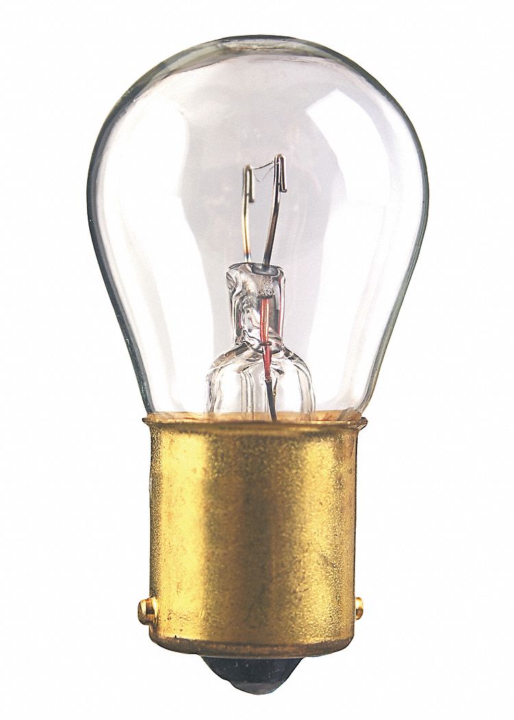 MINIATURE INCANDESCENT BULB, SINGLE CONTACT BAYONET (BA15S), (S) SIGN, S8, 2232, 28V AC