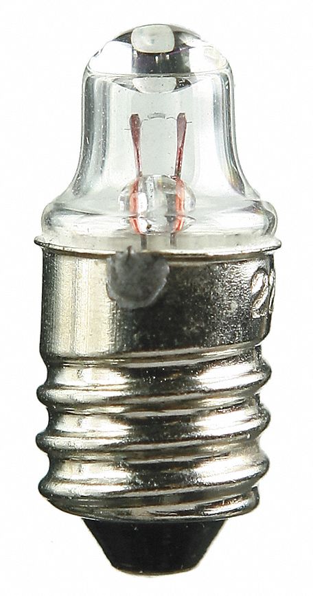 INCANDESCENT BULB, MINIATURE SCREW (E10), (T) TUBULAR, TL3, 112, 1.2V AC, 10 PK