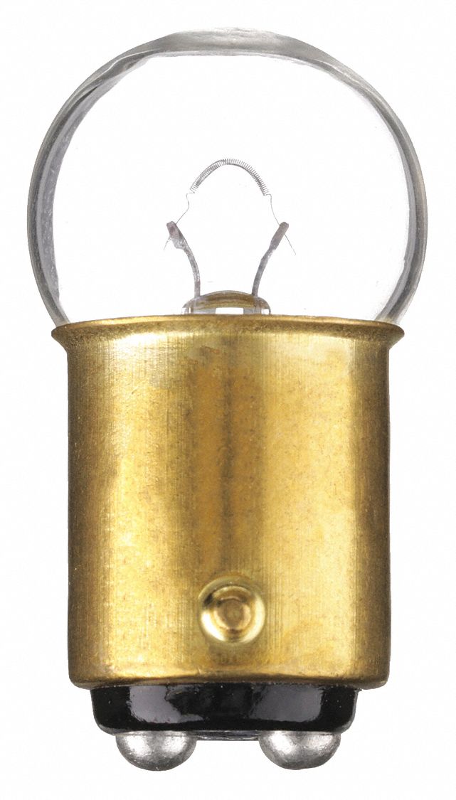 INCANDESCENT BULB, DOUBLE CONTACT BAYONET (BA15D), (G) GLOBE, G6, 90, 13V AC, 10 PK