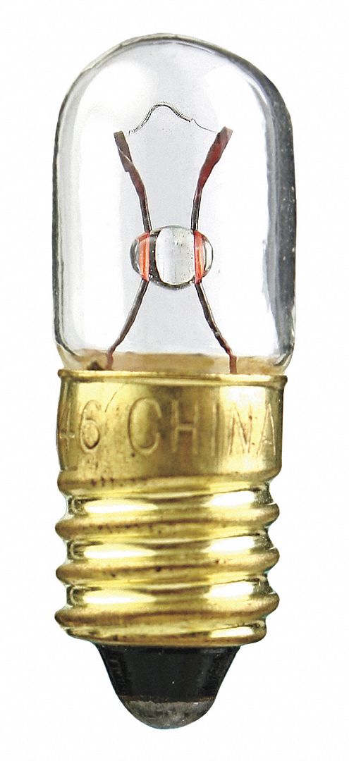 AMPOULE INCANDESCENTE, VIS MINIATURE (E10), TUBULAIRE, T3¼, 46, 6,3VCA