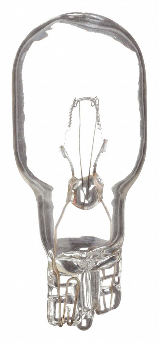 INCANDESCENT BULB, GLASS WEDGE (W2.1X9.5D), (T) TUBULAR, T5, 917, 12V AC, 10 PK