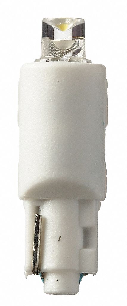 AMPOULE À DEL COMPACTE, BORDURE EN PLASTIQUE (L2,1X4,9D), TUBULAIRE, T1¾, 18,37,70,73,74,BLANC