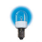 COMPACT LED BULB, CANDELABRA SCREW (E12), (T) TUBULAR, T6, 120V AC, 0.72 W, BLUE