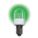 COMPACT LED BULB, CANDELABRA SCREW (E12), (T) TUBULAR, T6, 145V AC, 0.72 W, GREEN