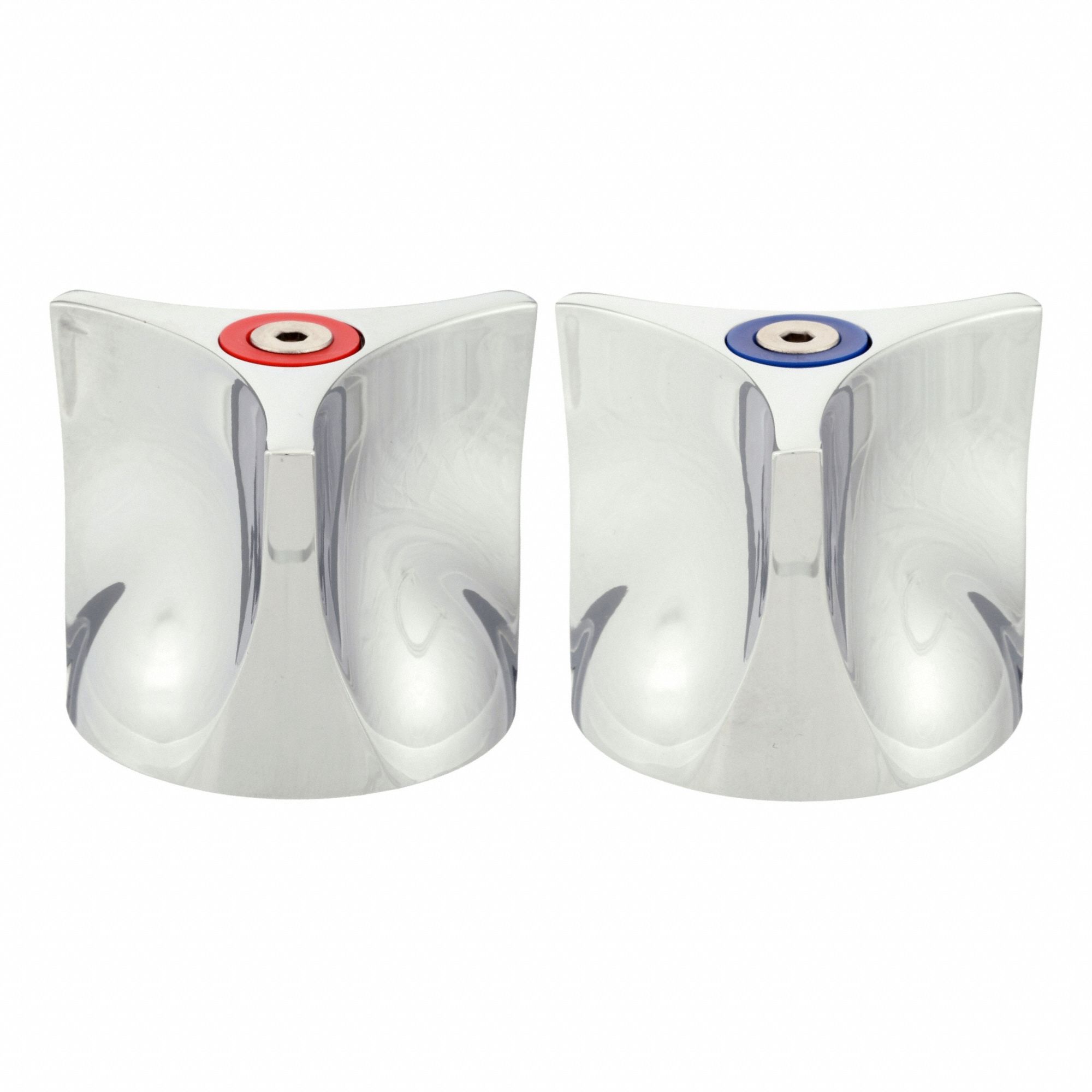 Handle: Chicago Faucets, 3-Wing Canopy Handle, Use with Hot/Cold Water Temp, Metal