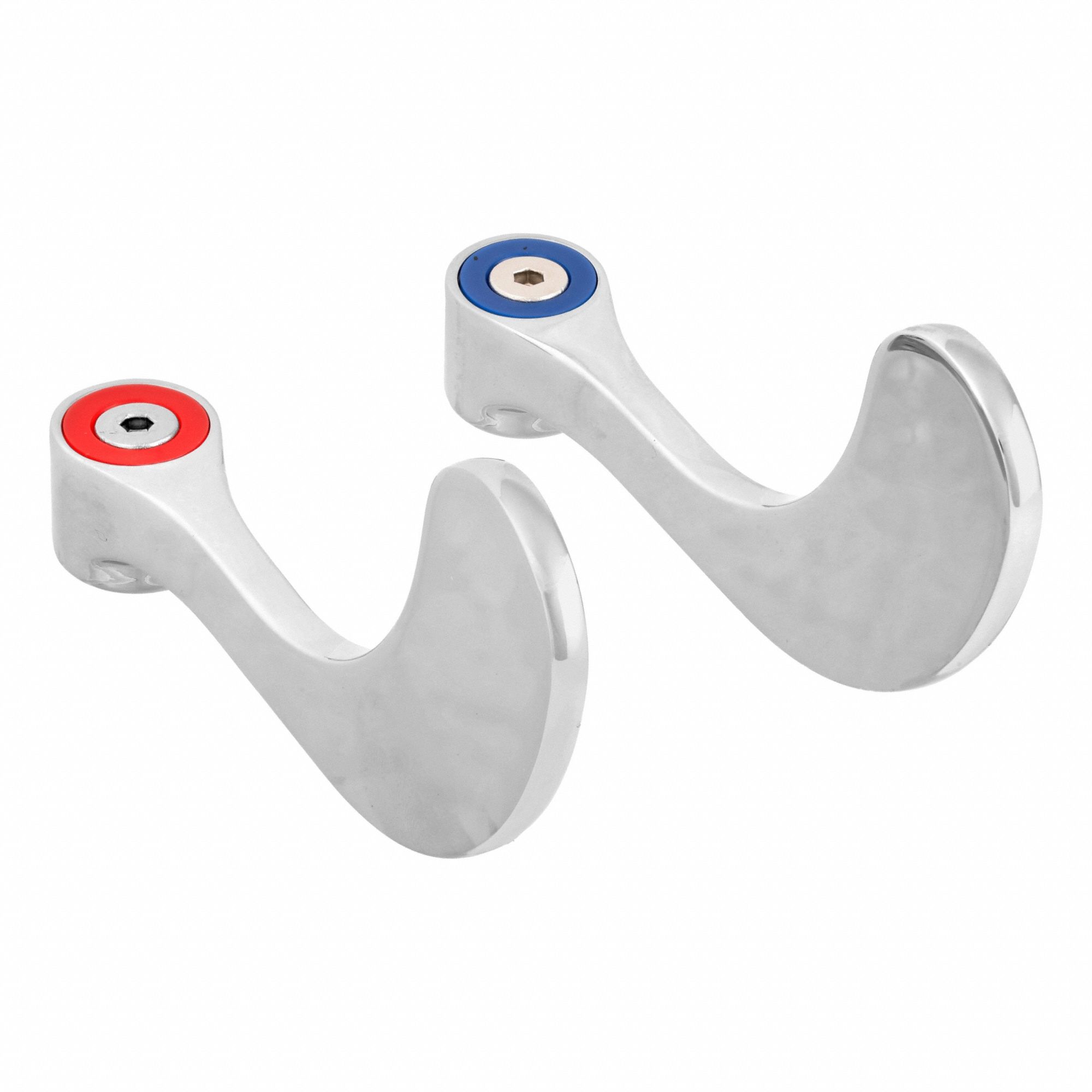 Handle: Chicago Faucets, Wristblade Handle, Use with Hot/Cold Water Temp, Metal