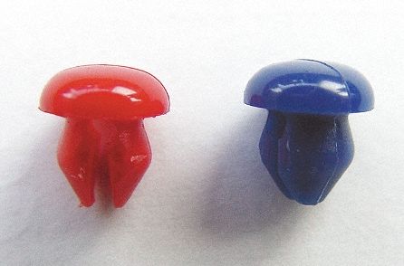 Index Button: Plastic, For Cold/Hot Handle Type, Color Index, Blue/Red