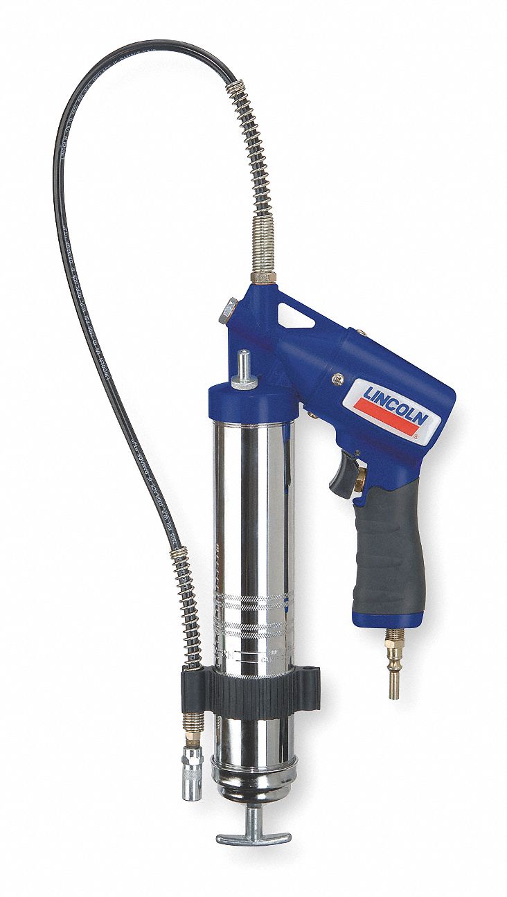 Lincoln Air Operated Grease Gun 6 000 Psi Bulk Cartridge Suction Loading Flex Hose Nozzle 2fru5 1162 Grainger