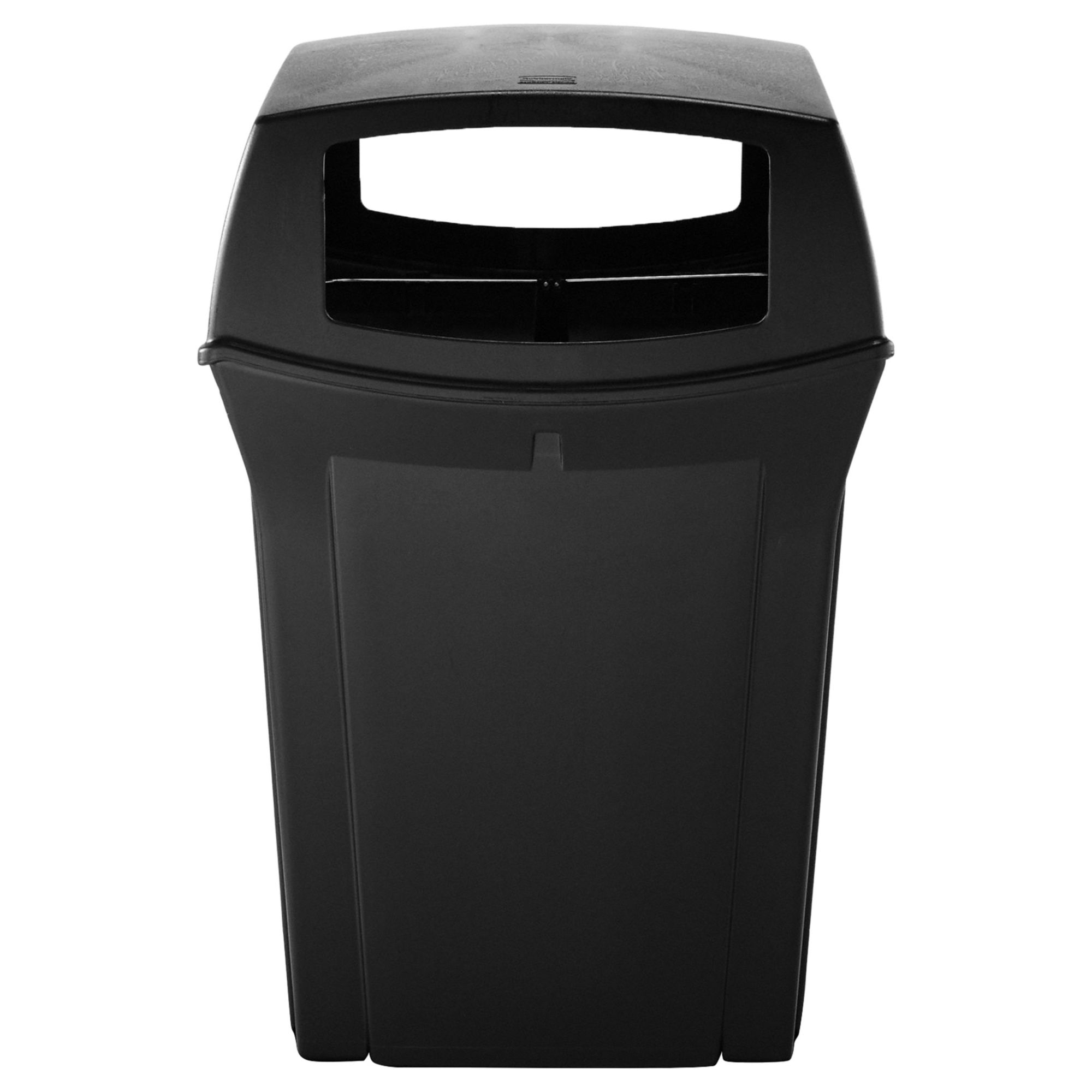TRASH CAN,45 GAL.,BLACK,PLASTIC