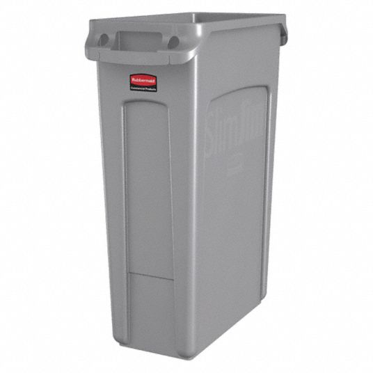 Rubbermaid 354060GY Waste Container with Venting Channel 23 Gallon 22x11