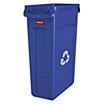 Slim-Profile Rectangular Plastic Recycling Cans image