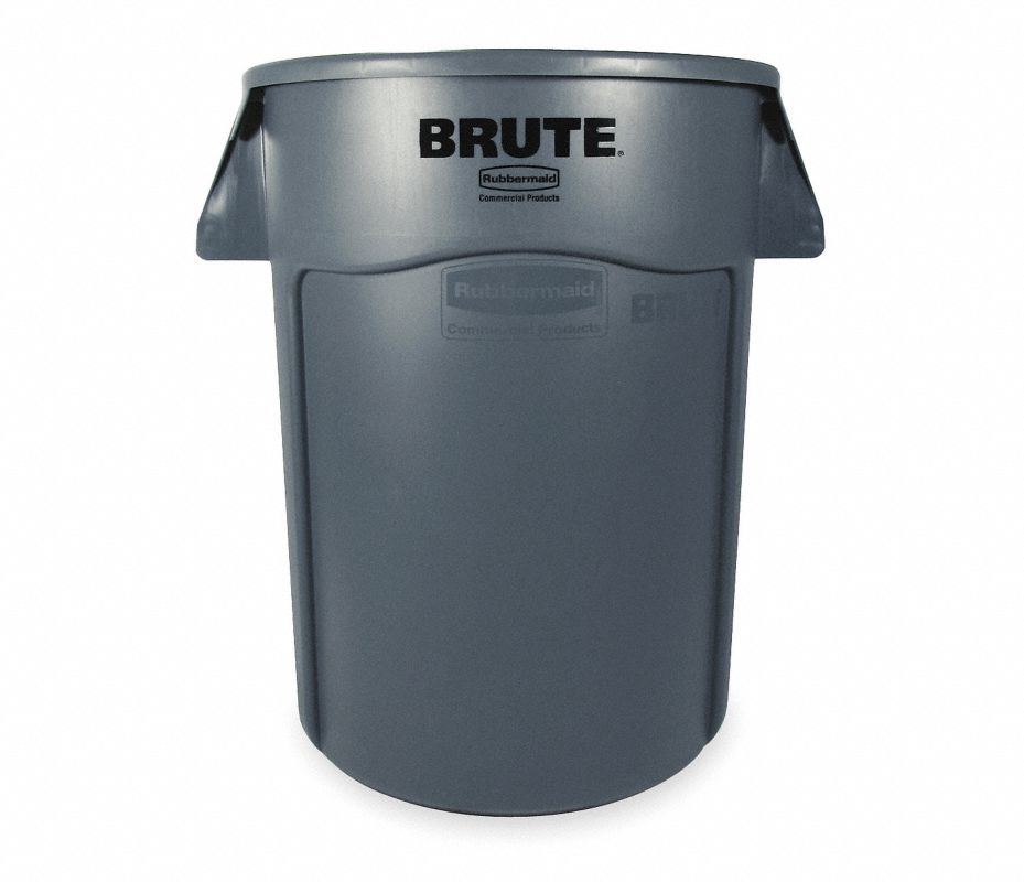 Rubbermaid Commercial Products Bote De Basura Sin Tapa 44 Gal Plástico Forma Redonda Gris 