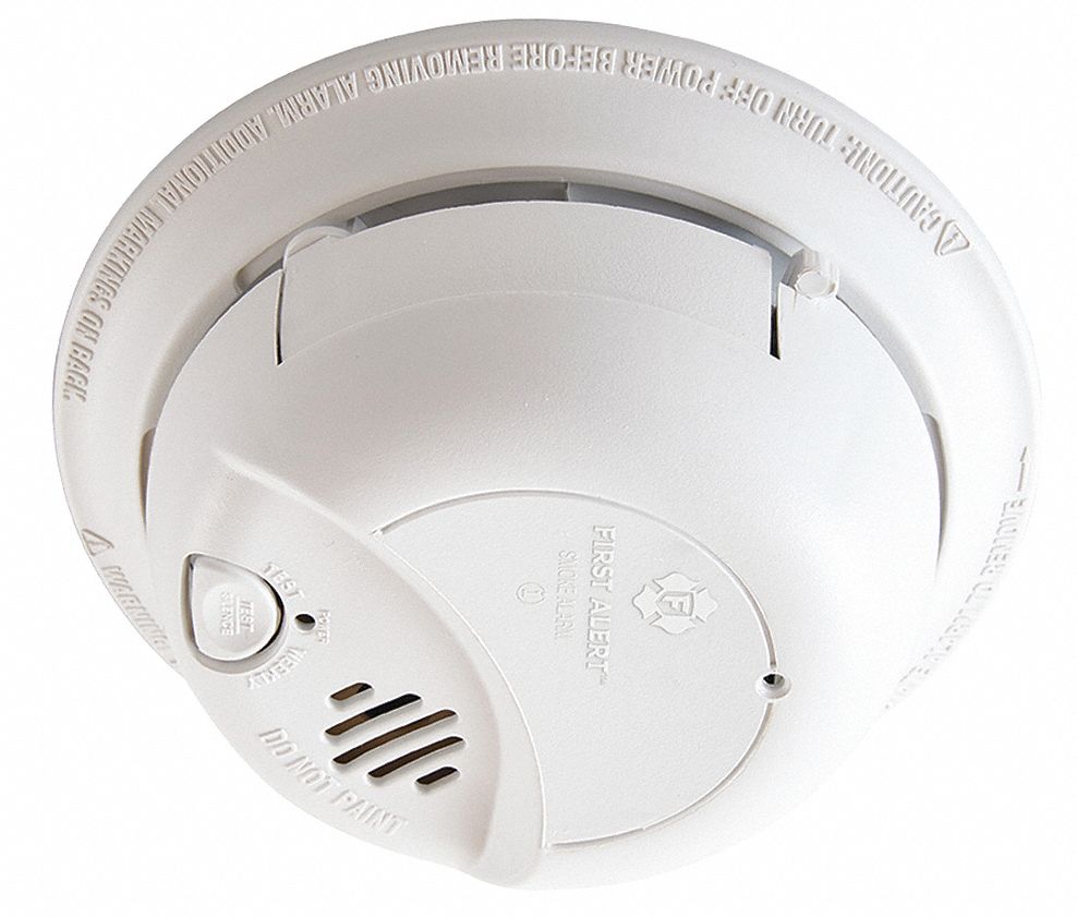 Brk 5 1 2 In Smoke Alarm With 85 Db 10 Ft Audible Alert 120v Ac 9v 2ftl8 9120b Grainger